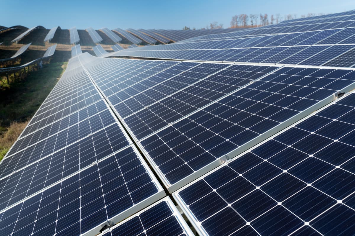 Solar panels on house